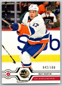 2019-20 Upper Deck Exclusives #347 Matt Martin \100 (ref 169213) - Picture 1 of 2