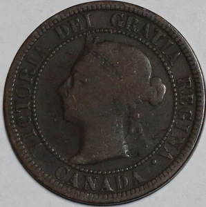 1890-H Kanada großer Penny 1890 H, geringe Auflage Jahr ARTIKEL #2806 - Bild 1 von 2