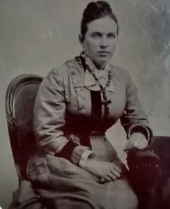 Nueva Bedford Massachusetts Foto Tintype Mujer Bonita Sexta Placa Bon Ton c.1860 - Imagen 1 de 2