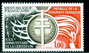 1974 Medal,French Resistance,torch,Barbed wire,France,1897 ,MNH - Picture 1 of 1