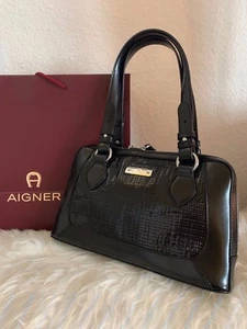 Original Etienne Aigner Tasche Bag schwarz Leder Handtasche - Bild 1 von 8
