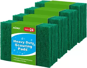 Heavy Duty Scouring Pads, Dish Scrubber Pads for Household and Kitchen, Multipur - Picture 1 of 12