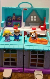 Fisher Price Little People Big Helpers Home 2018 Teal Play House - Picture 1 of 12