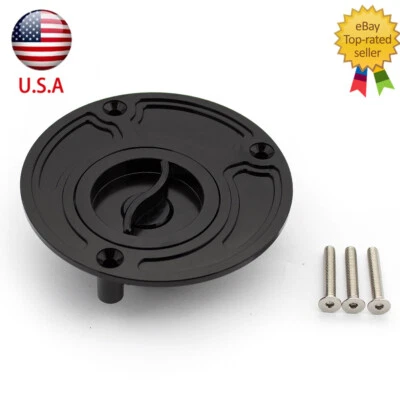 For Kawasaki Z1000 Z750 ZRX 1200 ZX-6R ZZR 1400 CNC Gas Cap Tank Fuel Cover Oil - Imagem 1 de 4