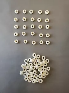 LEGO Plate Round 1 X 1 W/ Through Hole -White- 28626 (25 Count bag) New! - Picture 1 of 2