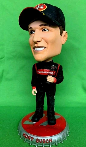 Vintage Kurt Busch Dodge Coca Cola 8" Bobblehead Nascar Racing #97 New Boxed Cover