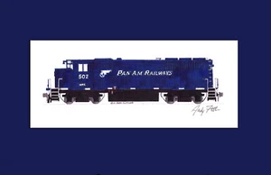 Pan Am Railways GP40-2LW #502 11"x17" Passepartoutdruck Andy Fletcher signiert - Bild 1 von 1