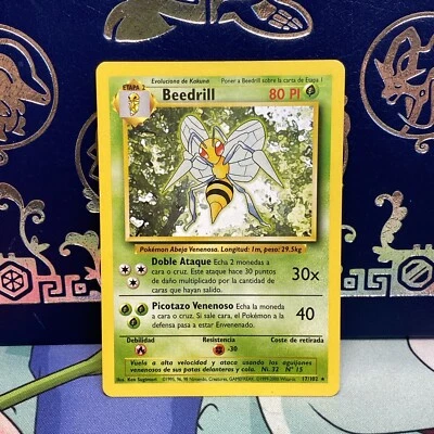 Pokemon Beedrill #17 SPANISH Rare Base Set Single LP - Image 1 of 4
