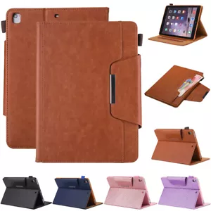 Shockproof Flip Leather Case Cover For iPad 5 6 7 8 9th Gen Air 13 M2 Pro 11" M4 - Picture 1 of 107