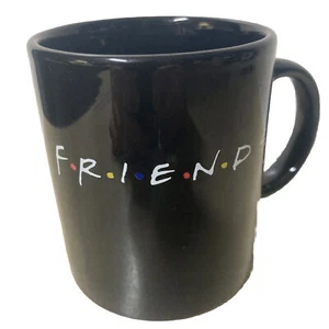 Vintage 1995 Friends TV Show Warner Bros Black Coffee Cup Mug 12oz Y - Picture 1 of 7
