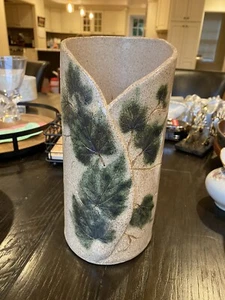 Studio Pottery Slab Vase Or Wine Cooler Signed Banks - Picture 1 of 4
