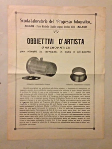 Brochure Obbiettivi D'artista Scuola laboratorio del Progresso Fotografico - Picture 1 of 1
