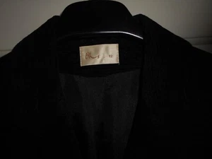 VINTAGE - BHS - LONG LINE BLACK JACKET - SIZE 12 - Picture 1 of 9