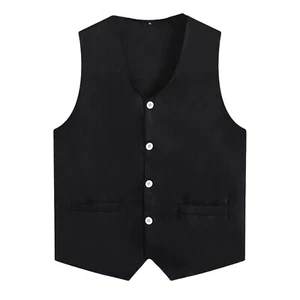 Mens Womens Top Waiter Vest Fishing Waistcoat Outdoor Uniform Sleeveless Casual - Picture 1 of 70