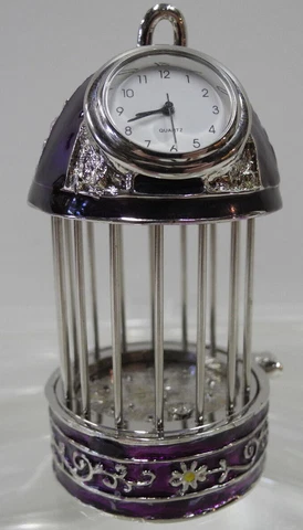 BIRD CAGE MINI NOVELTY DESK CLOCK Cover