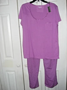 Ladies Pajama Set Size XL Covington Purple - Picture 1 of 2