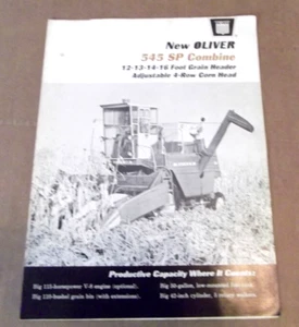 1965 Oliver 545 Selbstfahrende Mähdrescher Fabrikverkaufsprospekt - Bild 1 von 3