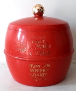 VINTAGE COCA COLA UK ICE BUCKET THINGS BETTER WITH COKE RUM GIN WHISKEY VODKA - Picture 1 of 8