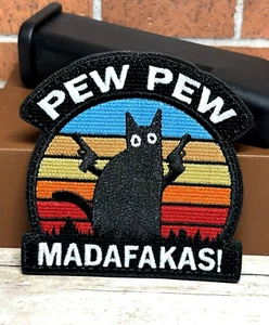 Tactical Morale Patch - Pew Pew Madafakas Aufnäher - Hook Loop bestickt Patch - Bild 1 von 6