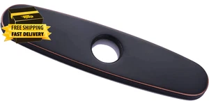 Sink Hole Cover, Faucet Hole Deck Plate 10" Oil Rubbed Bronze Escutcheon Plate  - Picture 1 of 8