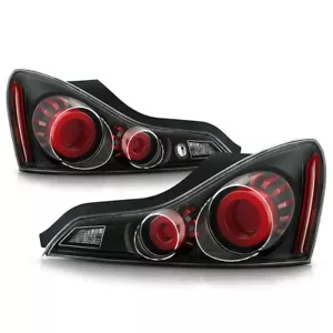 Luces traseras estilo tubo LED negras Fit 08-13 G37 14-15 Q60 cupé - Imagen 1 de 8