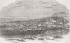 TURCJA. Smyrna-Widok z Dzielnicy Zachodnio-Tureckiej 1862 stary antyczny druk