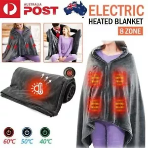 USB Electric Heated Throw Blanket Warm Poncho Wrap Blanket Portable heated Shawl - Picture 1 of 9