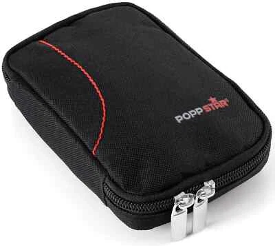 Poppstar Festplatten-Tasche Aufbewahrung ext. 2,5 Zoll Festplatten schwarz rot - Bild 1 von 4