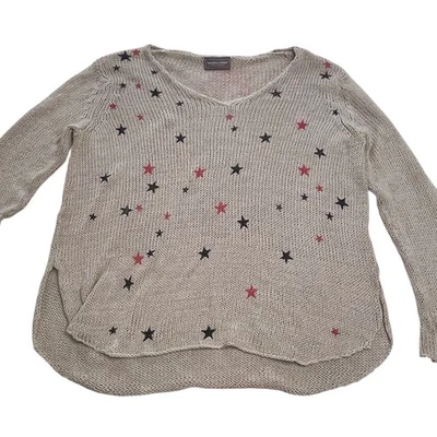 Wooden Ships Paola Buendia Women's Stars Sweater Size Small/Medium Cotton Blend - Image 1 of 4
