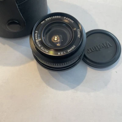 Vivitar Auto 28mm 1:2.8 ø49mm Wide-Angle Lens for Minolta W/Hoya 49mm UV Filter - Image 1 of 4