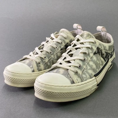 CHRISTIAN DIOR  Homme B23 Oblique low cut sneakers 42 white Oblique Trotter shoe - Image 1 of 4