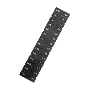 Clear Number Stickers for Gym Weight Stack Equipment Fitness Labels 7 to 91 kg - Picture 1 of 7