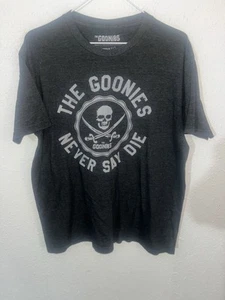 Camiseta The Goonies Never Say Die Para Hombres Gris Carbón Jaspeado Talla Grande Nueva - Imagen 1 de 4