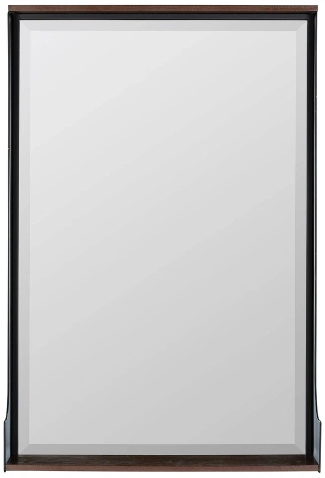 Espejo de pared de estante Meredith caoba negra 24 1/2" x 36 1/2" Foto 1 de 1