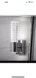 allen roth Dunwynn 1-Light Chrome Modern Contemporary Vanity LED Light Bar *NEW* - Picture 1 of 3