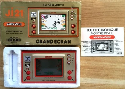 CONSOLE NINTENDO GAME & WATCH GRAND ÉCRAN MICKEY MOUSE J i21 COMPLÈTE FR CIB OVP - Photo 1/4