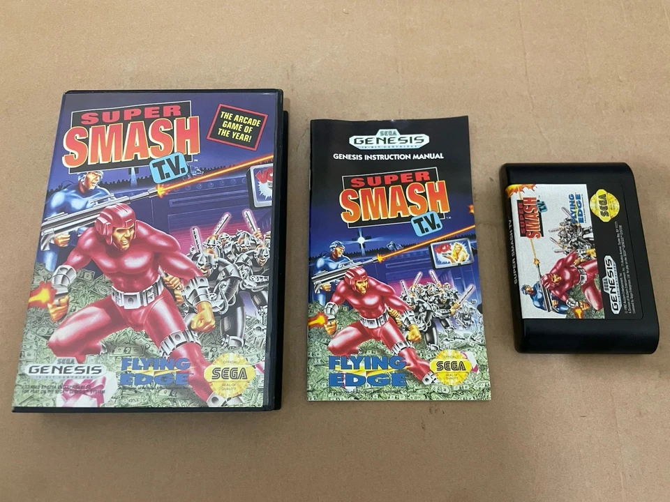 Super Smash TV Sega Mega Drive Boxed CIB Tested VGC Fast Despatch Next Day - Image 1 of 4