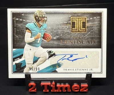 2021 Panini Impeccable Travis Etienne Jr. Rookie Landscape Auto /99 - Jaguars - Image 1 of 4