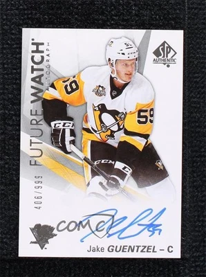 2016-17 SP Authentic Future Watch Auto /999 Jake Guentzel #182 Rookie Auto RC - Image 1 of 2