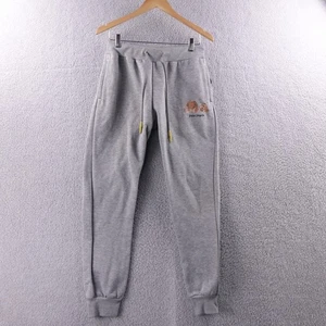 Palm Angels Men's Medium Grey Logo Bear Sweatpants Elastic Waist Joggers Y2K - Picture 1 of 6