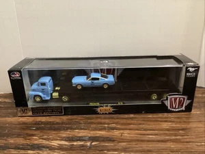 M2 Machines Chase Auto Haulers Fifty 50 years 1956 Ford COE 1965 Mustang 2+2 - Picture 1 of 5