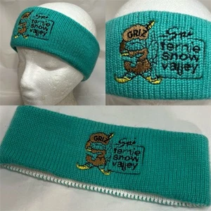 Vtg Ski Fernie Snow Valley Headband British Columbia Alpine Resort Griz Hat Cap - Bild 1 von 10