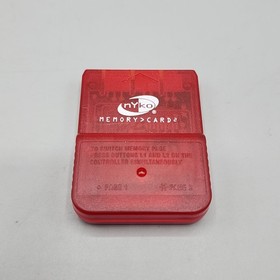 Memory Card 2 for Playstation 2 PS2 NYKO PSM2 Clear Red - Tested