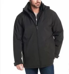 Weatherproof Stretch Tech Insulated Jacket Zip Hood Water Resistant SZ S BLACK - Picture 1 of 7