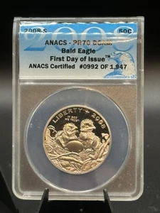 2008 50C Bald Eagle ANACS MS 70 - Picture 1 of 1