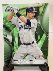 Paul Goldschmidt Green #97/99 2025 Topps Chrome Black #146 New York Yankees - Picture 1 of 2