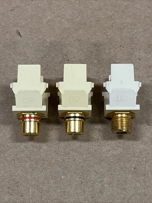 Acoplador RCA modular Monoprice Keystone Jack - rojo y negro con acoplamiento tipo F Foto 1 de 3