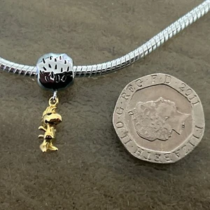 Sterling Silver S925 Peanuts Snoopy Woodstock Bracelet Charm….😄. - Picture 1 of 10