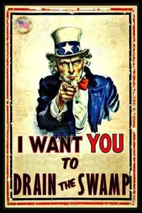 MAKE AMERICA GREAT AGAIN METAL SIGN USA! 8"X12" DONALD TRUMP DRAIN THE SWAMP - Picture 1 of 1