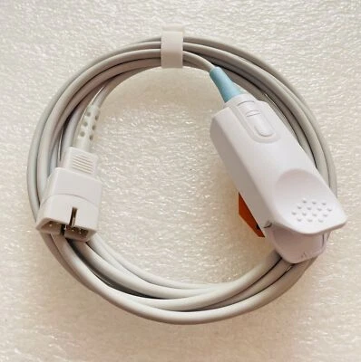 FHY 9Pin SpO2 Sensor Probe Cable Wire 3M For Medtronic Lifepak 12 20 Patient Monitor